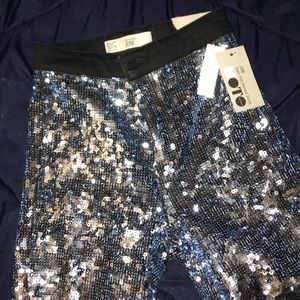 High waist sparkly pants